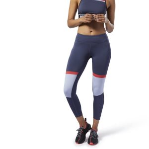 Reebok Meet You There Panelled Tights Damen - Navy - DE 954-BNM